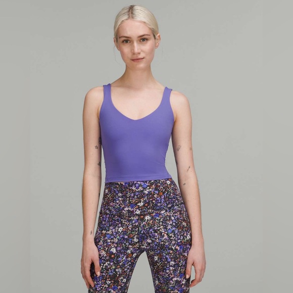 🪻 Lululemon Size 6 Indigo Cropped Align Tank Top - Picture 2 of 10